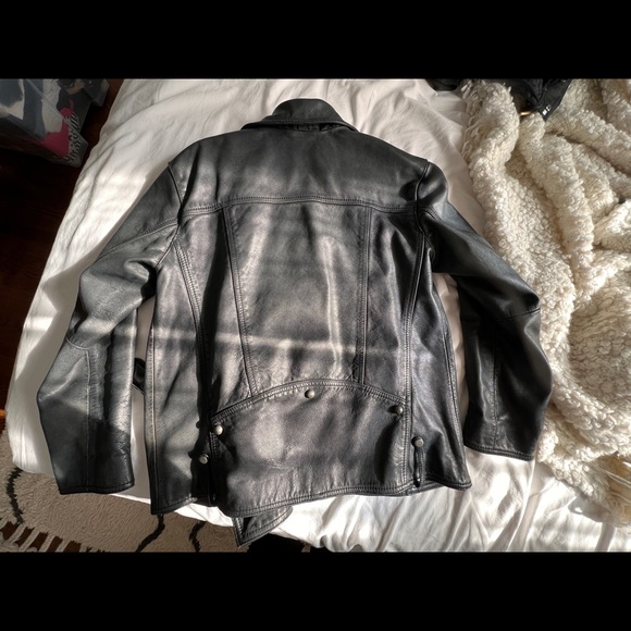 Jealousy Leather Moto Jacket by Free People. Slouchy fit, size women’s medium. - Picture 8 of 10